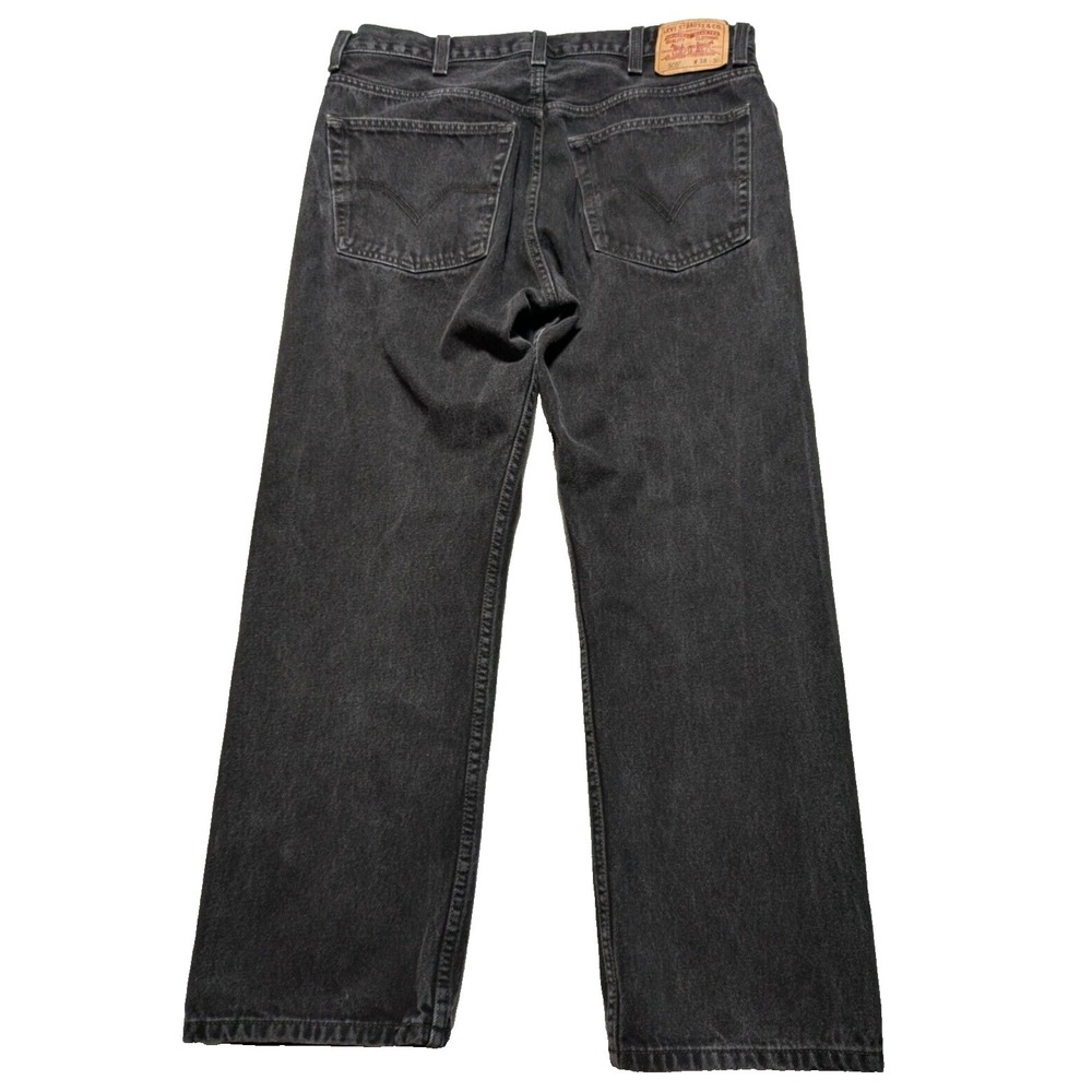 VTG Y2K LEVIS 505 REGULAR FIT - Men 38X30 Black Denim Jeans